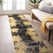 World Rug Gallery Abstract Design Distressed Non Shedding Soft Area Rug 2' x 7' Yellow 392YELLOW2x7 - alternate 1